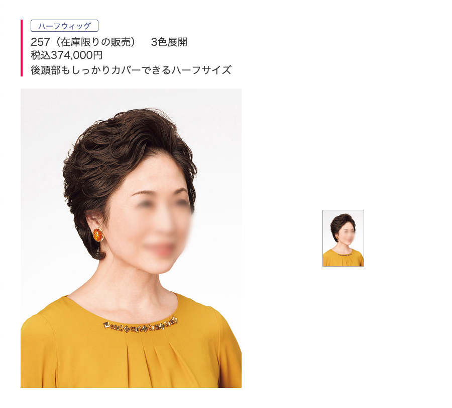 レディメイドフラフィ(ハーフウィッグ)
